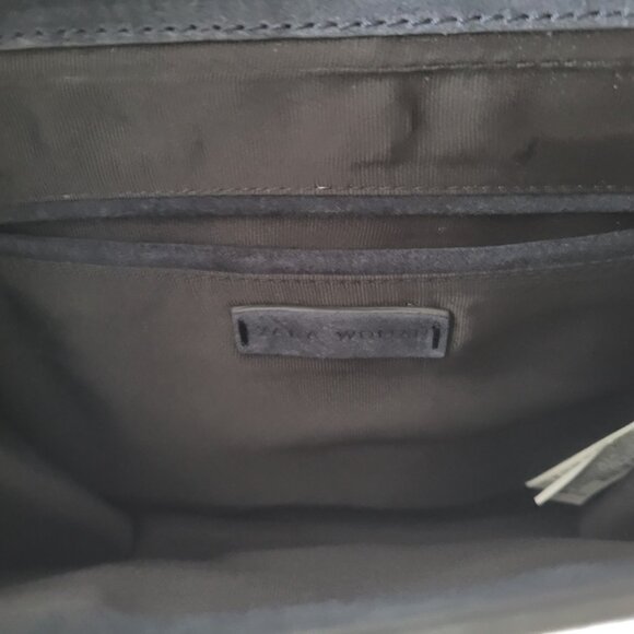 Navy/blue Zara Woman patchwork suede leather crossbody bag - Picture 5 of 8